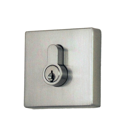 Square Double Cylinder Satin Chrome