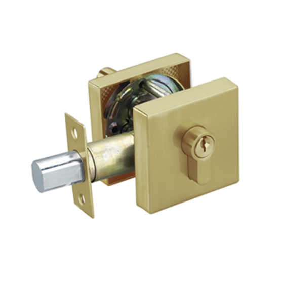 Square Double Cylinder Brass